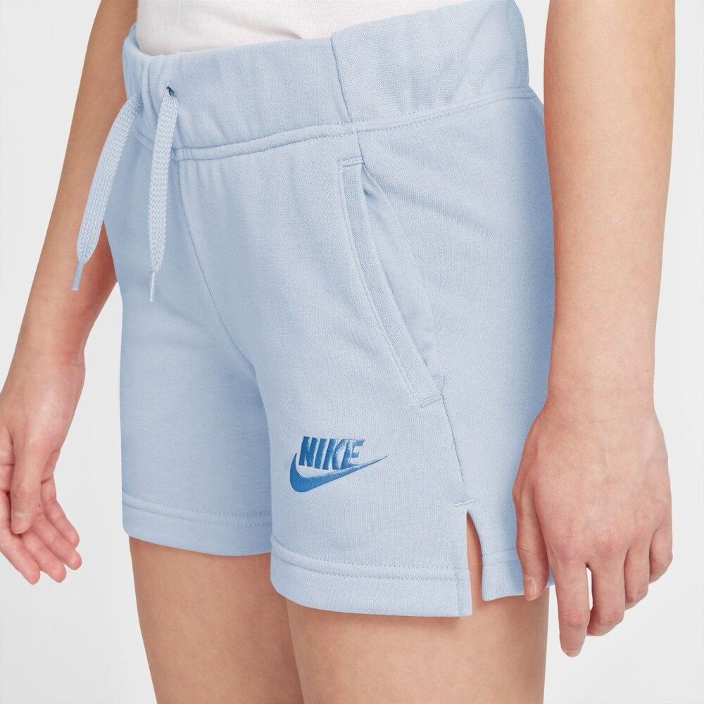 Nike Girls Sportswear Club French Pull On Embroidered Logo Terry Shorts L